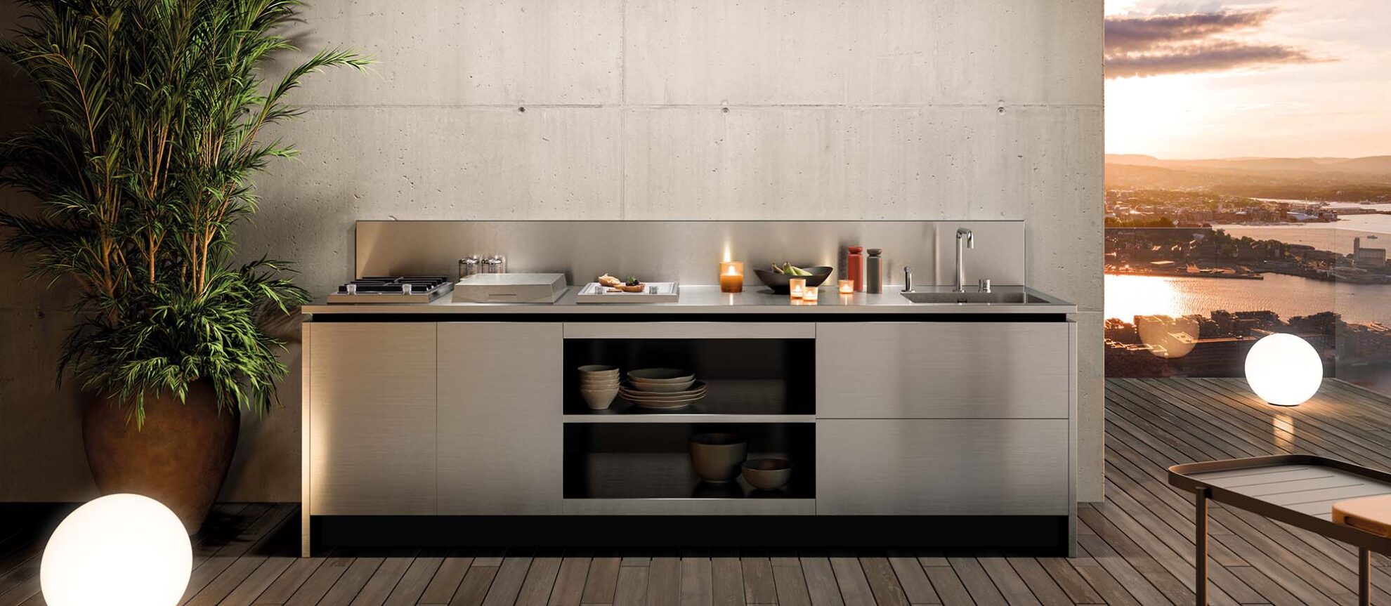 Cocina de acero Outdoor