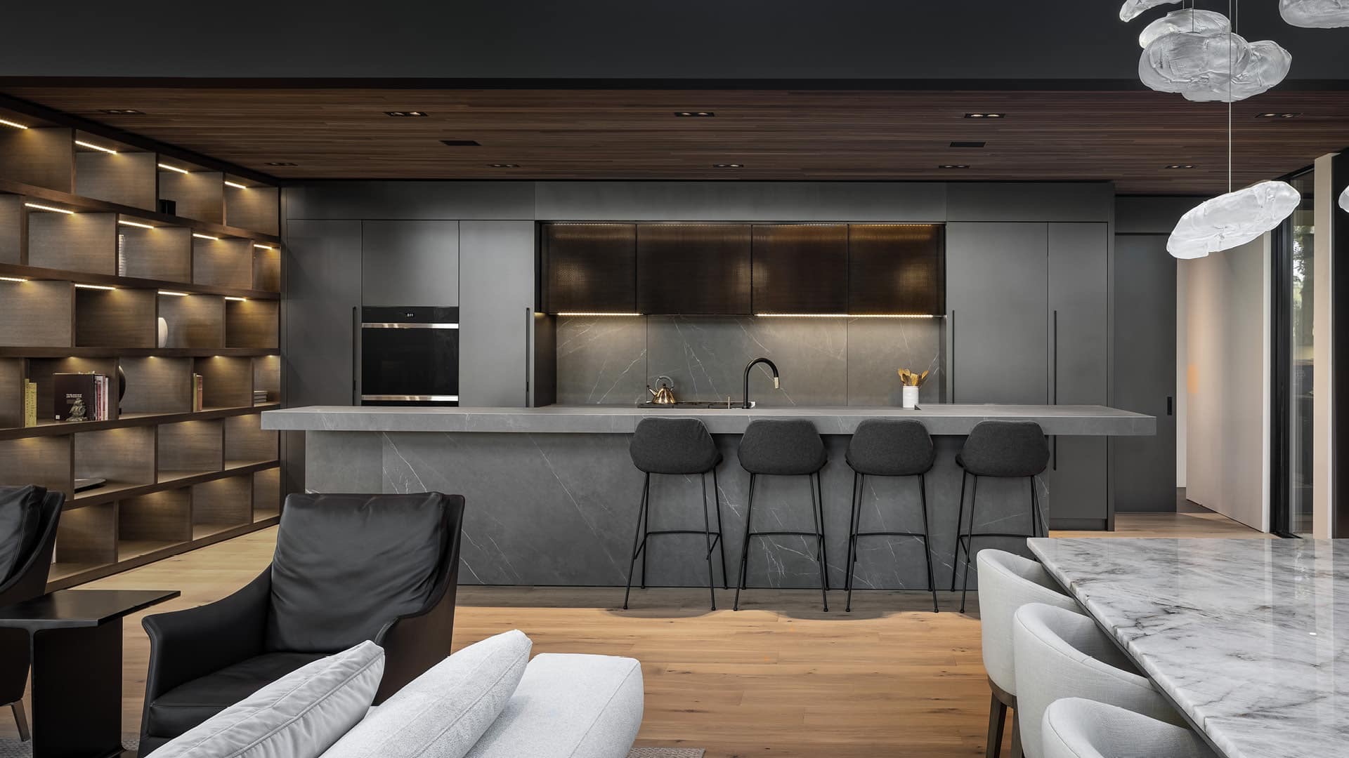 Cocina con encimera Laminam