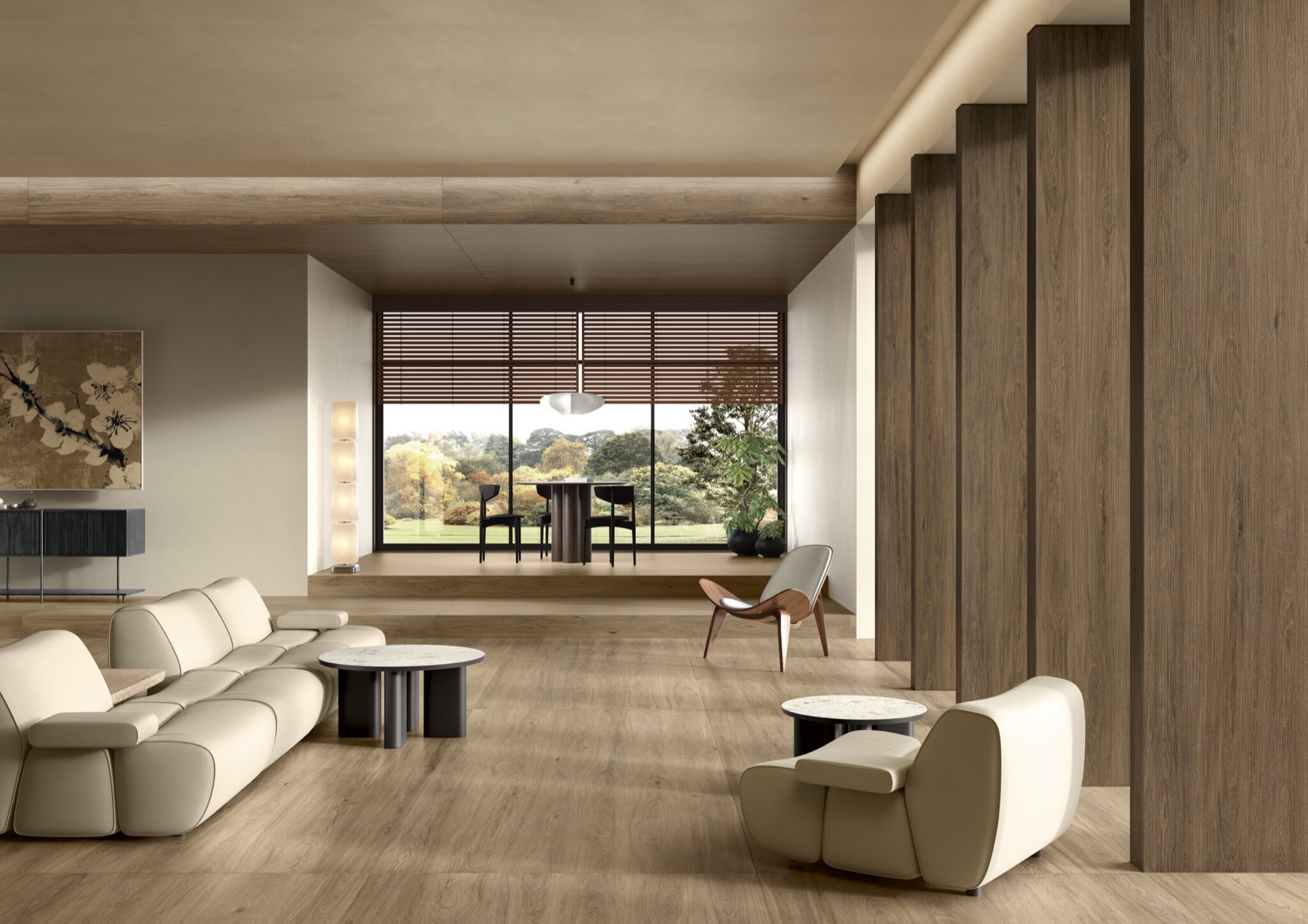 Interior de diseño con superficies de gran formato