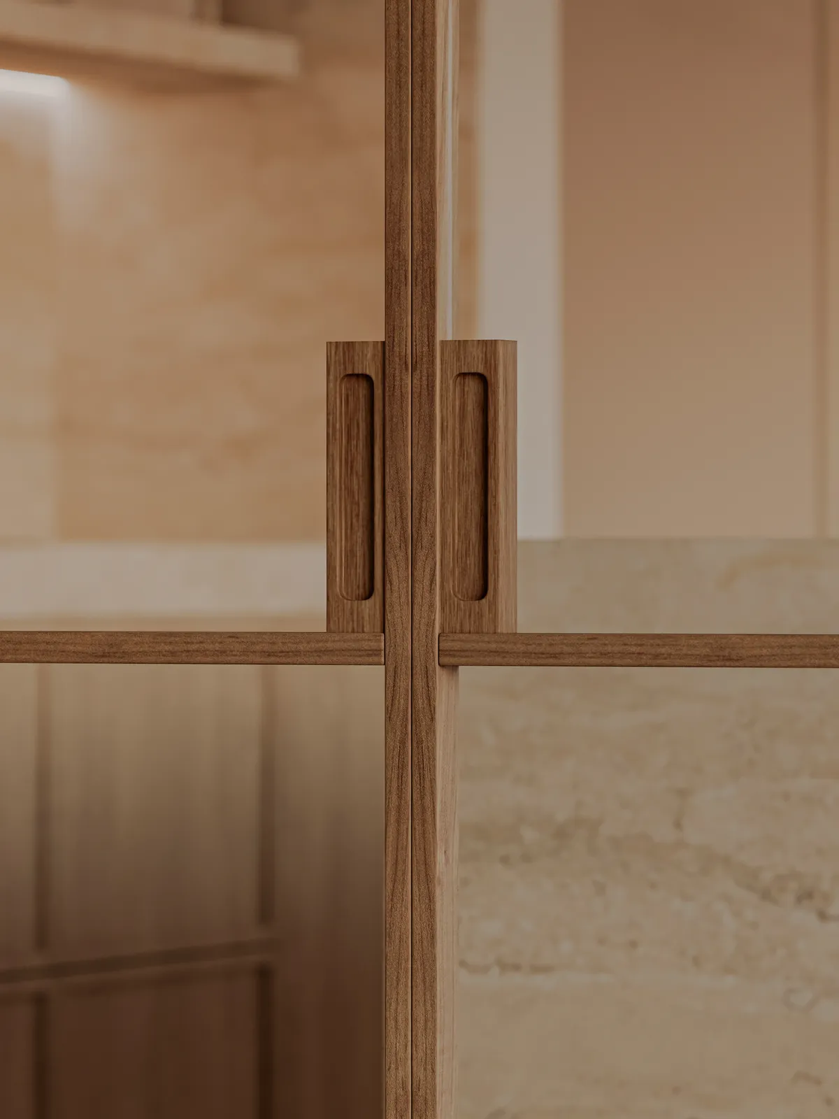 Perfil rechapado en madera natural