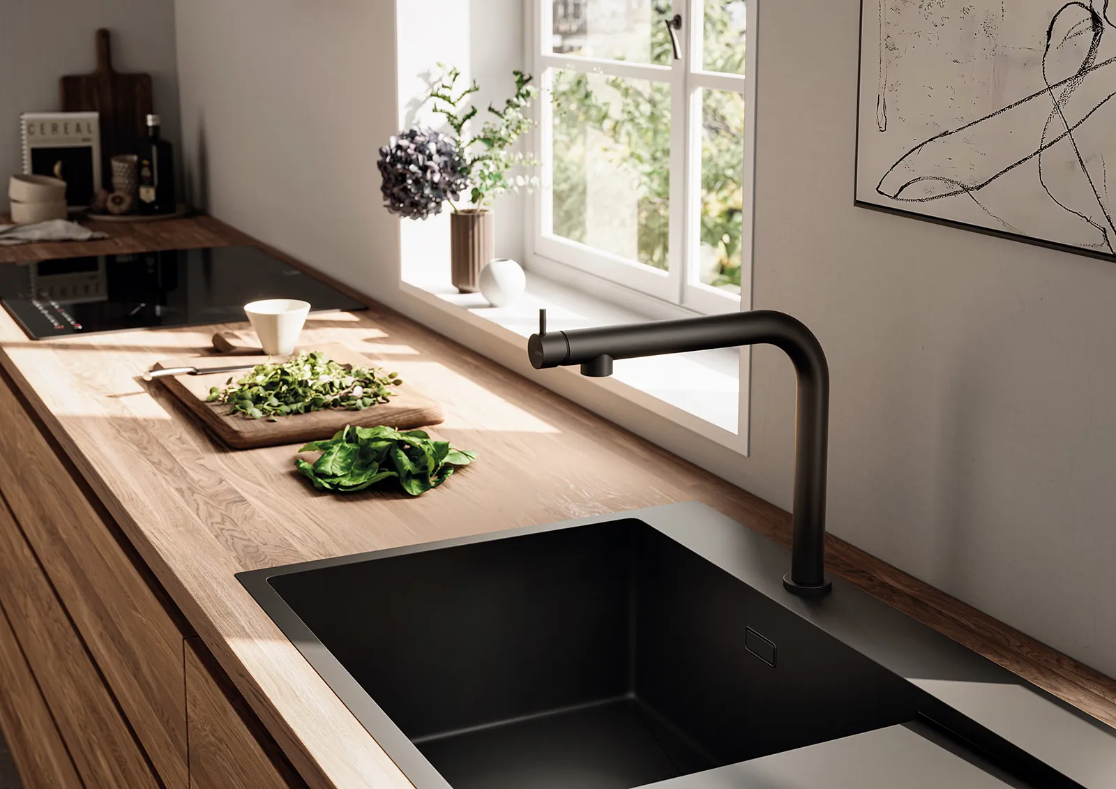 Cocina con grifo Vema